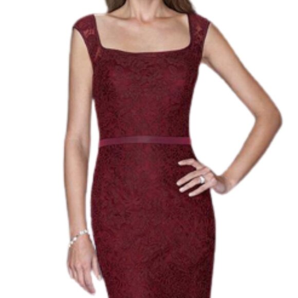 NWT La Femme 20515 Applique Cocktail Dress Red Size 2 & 4 - Picture 2 of 4